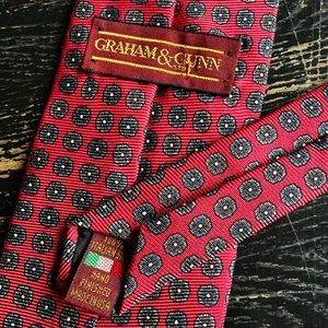 Vintage Graham & Gunn 100% Hand Painted Silk Tie